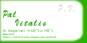 pal vitalis business card